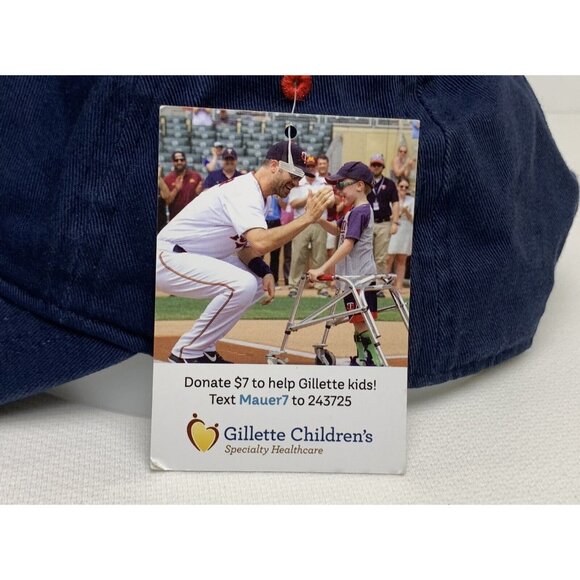 Joe Mauer Retirement Navy Baseball Hat 2019 Snapback Adjustable Tribute Cap NEW - Picture 9 of 12